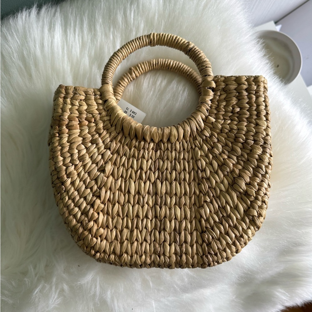 Abercrombie & Fitch NWT Woven Tote and Crossbody - Picture 5 of 6